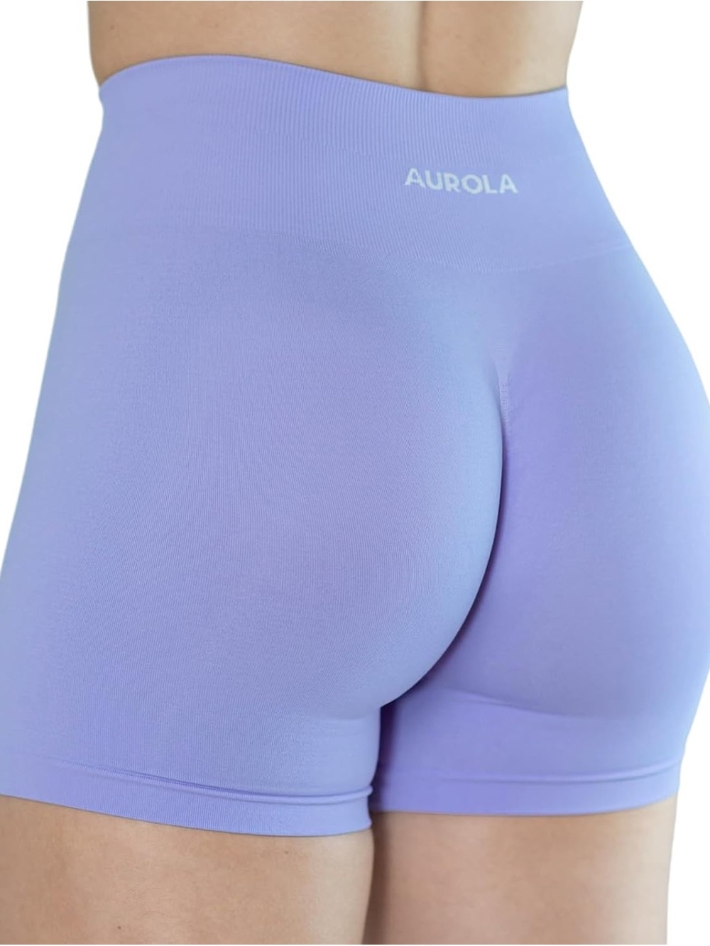 Aurola High-Waist Lavender Bike Shorts